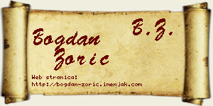 Bogdan Zorić vizit kartica